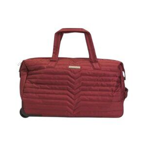 VINCE CAMUTO Burgandy Avery Wheeled Duffle
